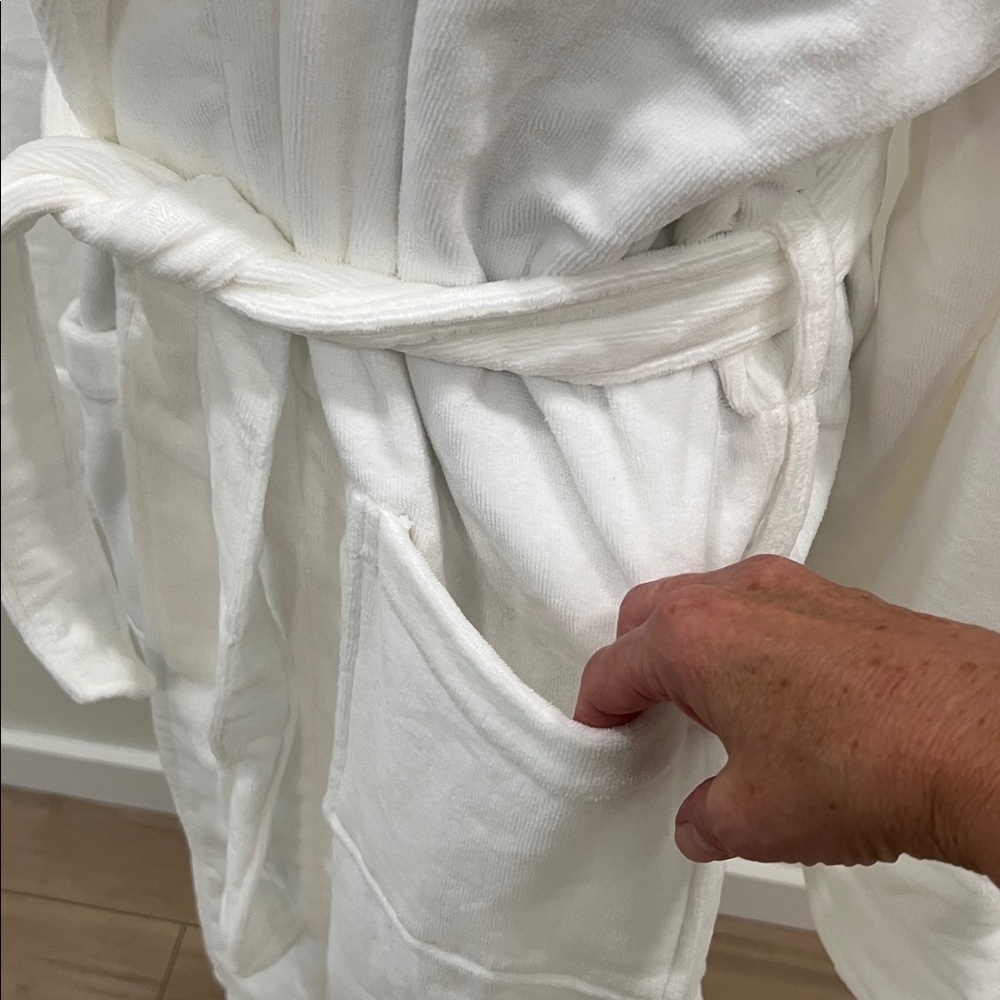 Terrytown Terry Velour Kimono Robes White - Picture 3 of 9